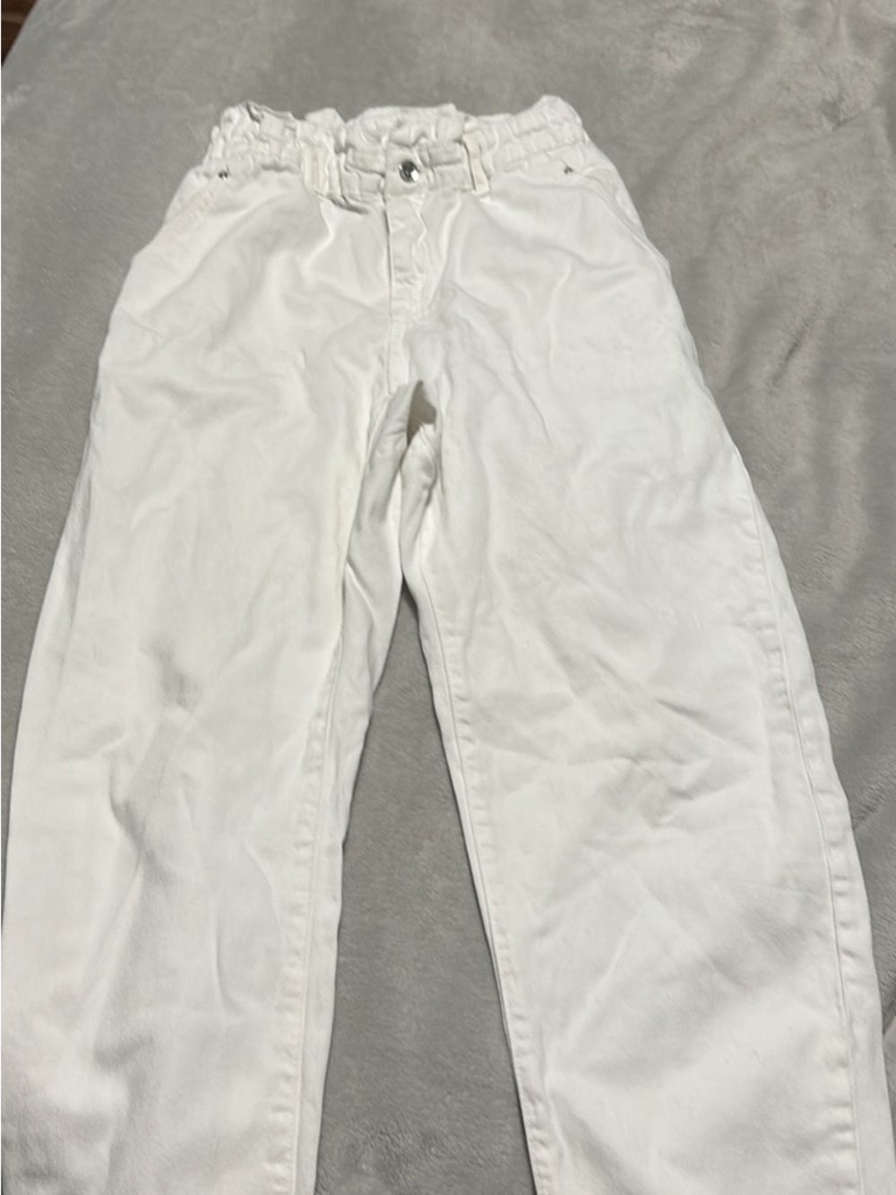Zara White Relaxed Women's Pants
